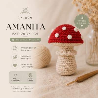 Patrón Amanita a Crochet (PDF)