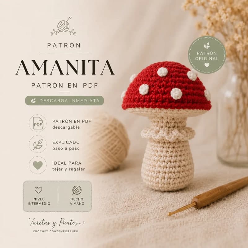 Patrón Amanita a Crochet (PDF)